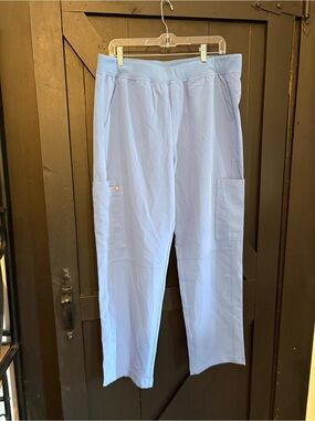 Figs Light Blue Women's Cargo Scrub Pants